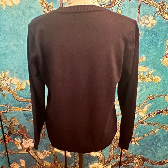 Soft, jem embellished five button sweater, with faux front pocket stitching. - Picture 6 of 12